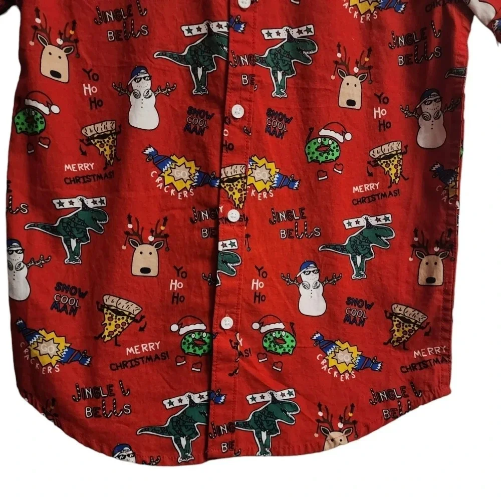 Cactus Boys Red Ho Ho Ho Christmas Shirt Boys Size 9/10